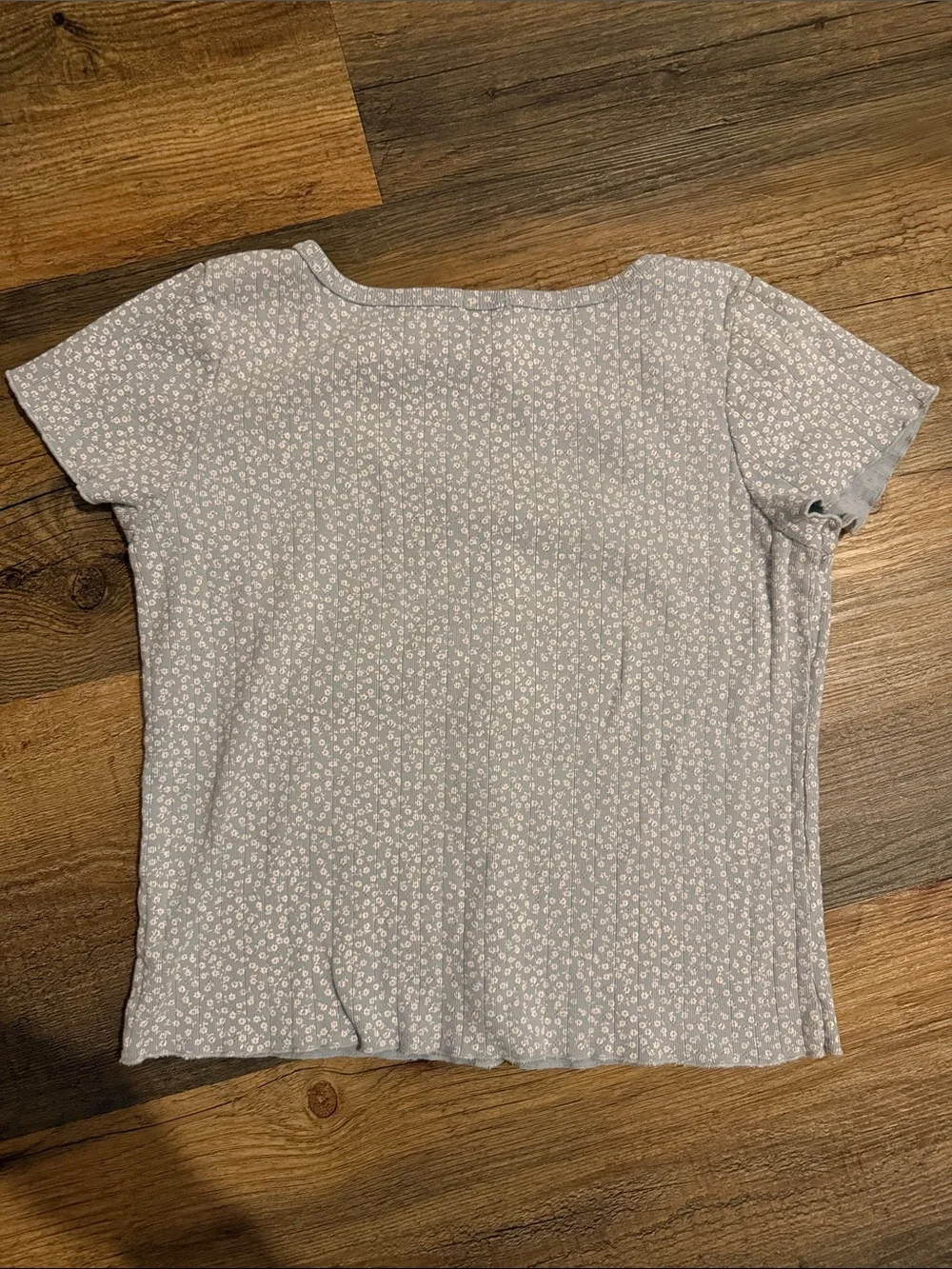 John Galt Light Blue Floral Button-Front Women’s Top